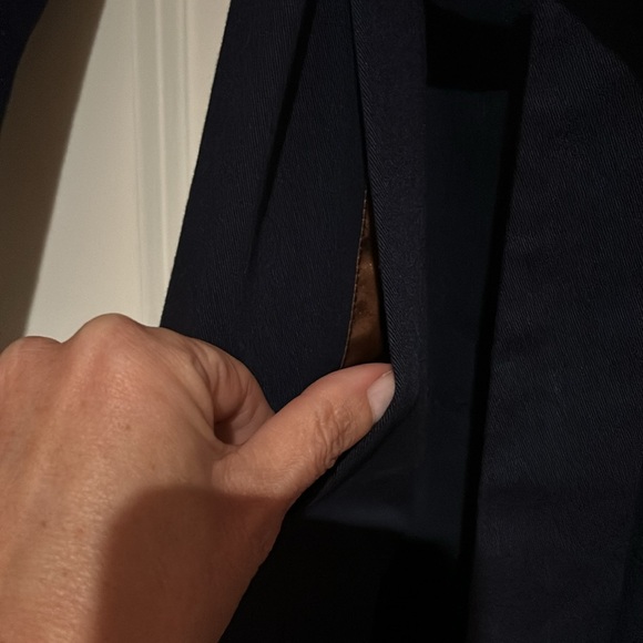 NWT Eileen Fisher Women’s Midnight Blue Wrap Coat Size Medium - Picture 9 of 11